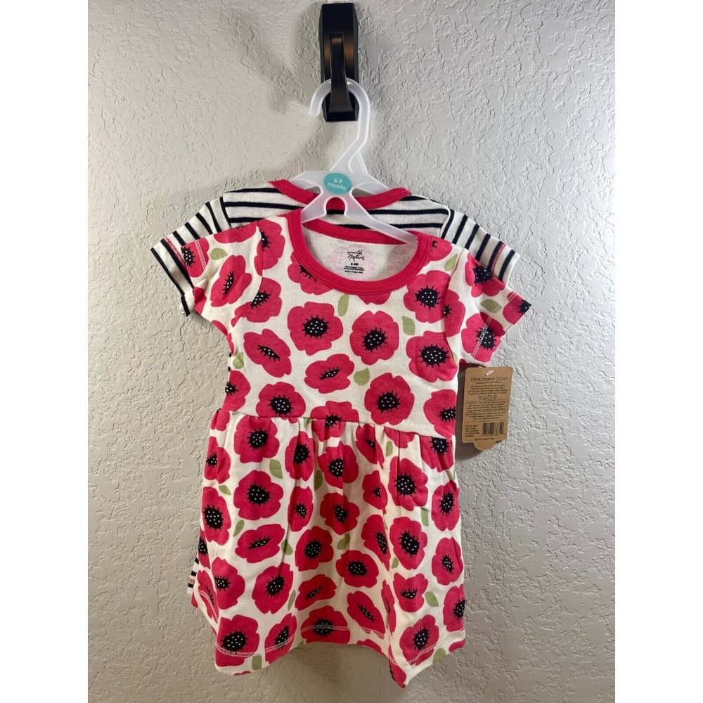 *New* Set of 2 Touched By Nature Knee Length Fit & Flare Dress Size 6-9 Months
